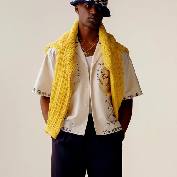 Aime Leon Dore Lesvos Cropped Camp Shirt [Brand New] - Picture 1 of 13